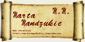 Marta Mandžukić vizit kartica